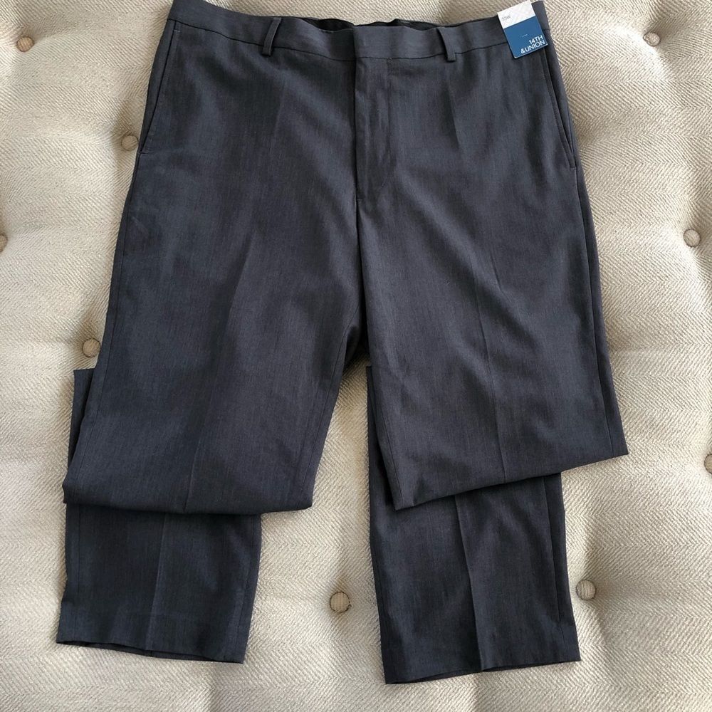 14th & Union Nordstrom Grey Dress Slacks 35x32 NWT